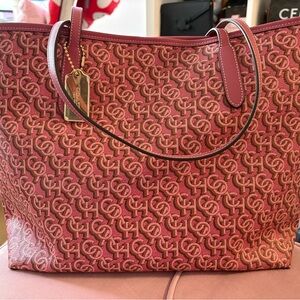Coach City Tote with Monogram Print
